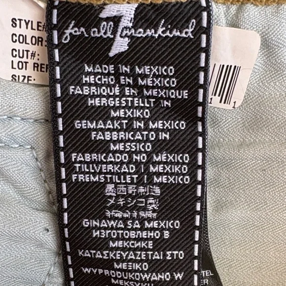 7 For All Mankind Blue High-Rise Skinny Jeans - Picture 6 of 8